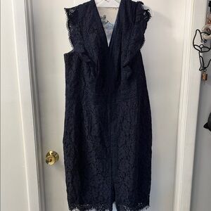 Elegant Blue Lace Dress